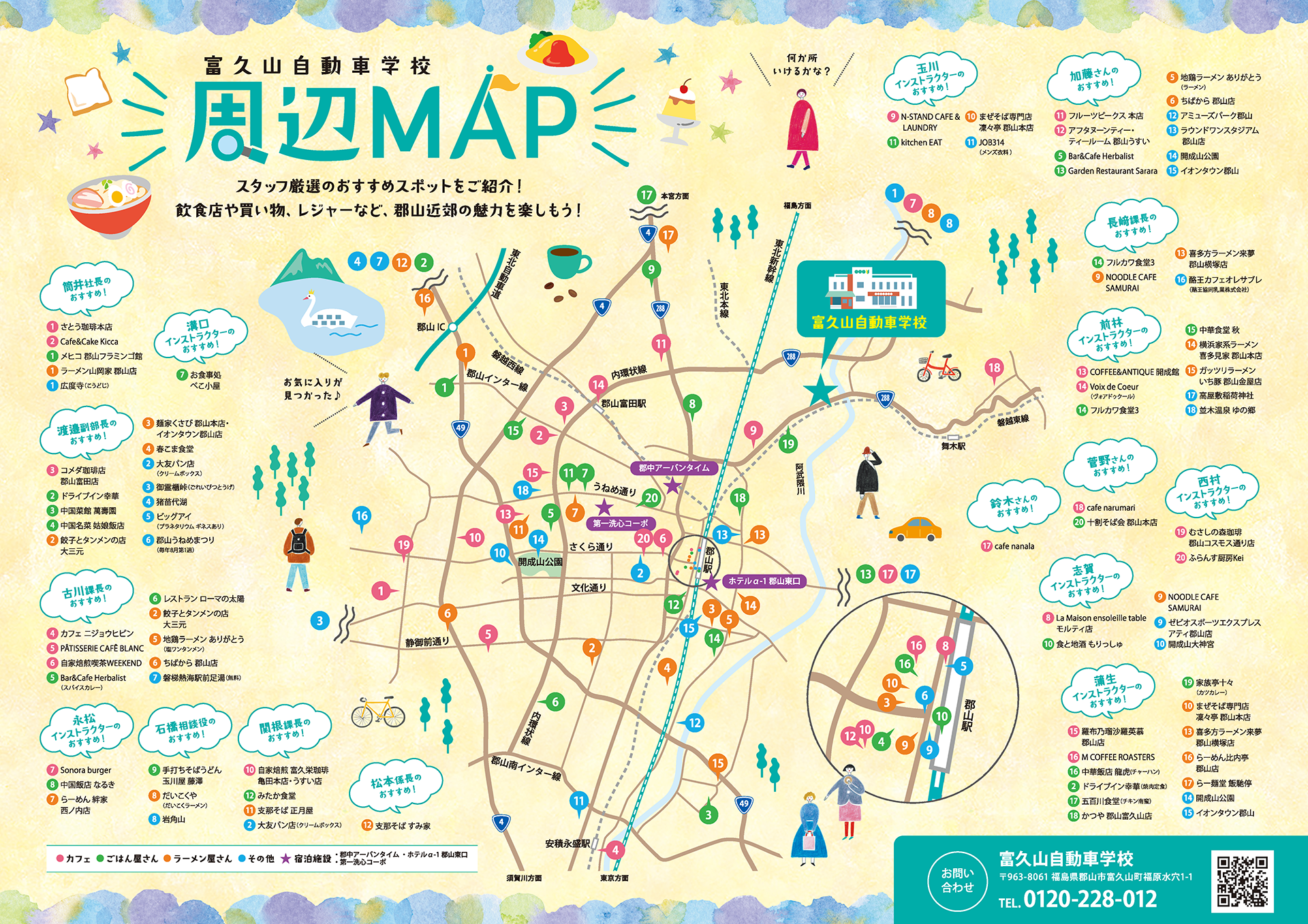 富久山自動車学校(福島県)周辺地図
