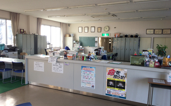 困ったときもすぐ相談できる受付カウンター