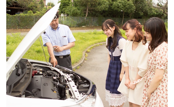 路上教習前の運行前点検