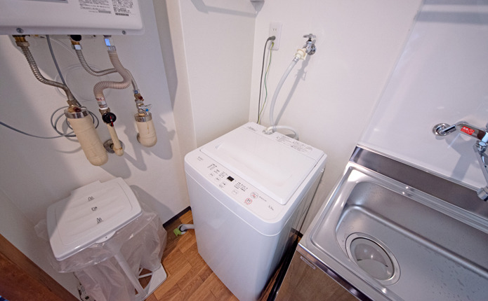 お部屋に洗濯機を設置