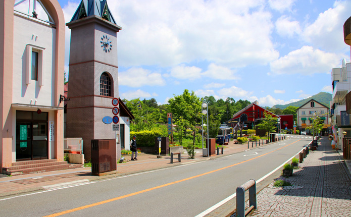 清里駅周辺の町並み