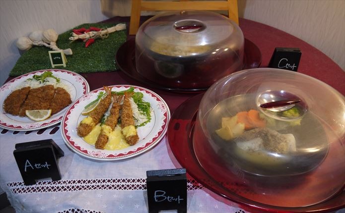 グリーンプラネットハウスの夕食メニュー例